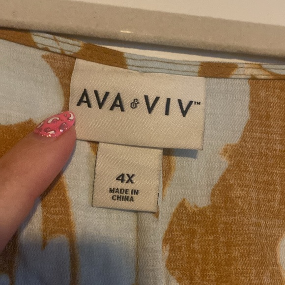 Women’s plus size Ava and Viv floral dress size 4X - Picture 4 of 6